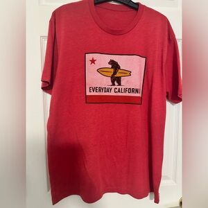 Everyday California El Classico Tee,‎ Red, EST XL